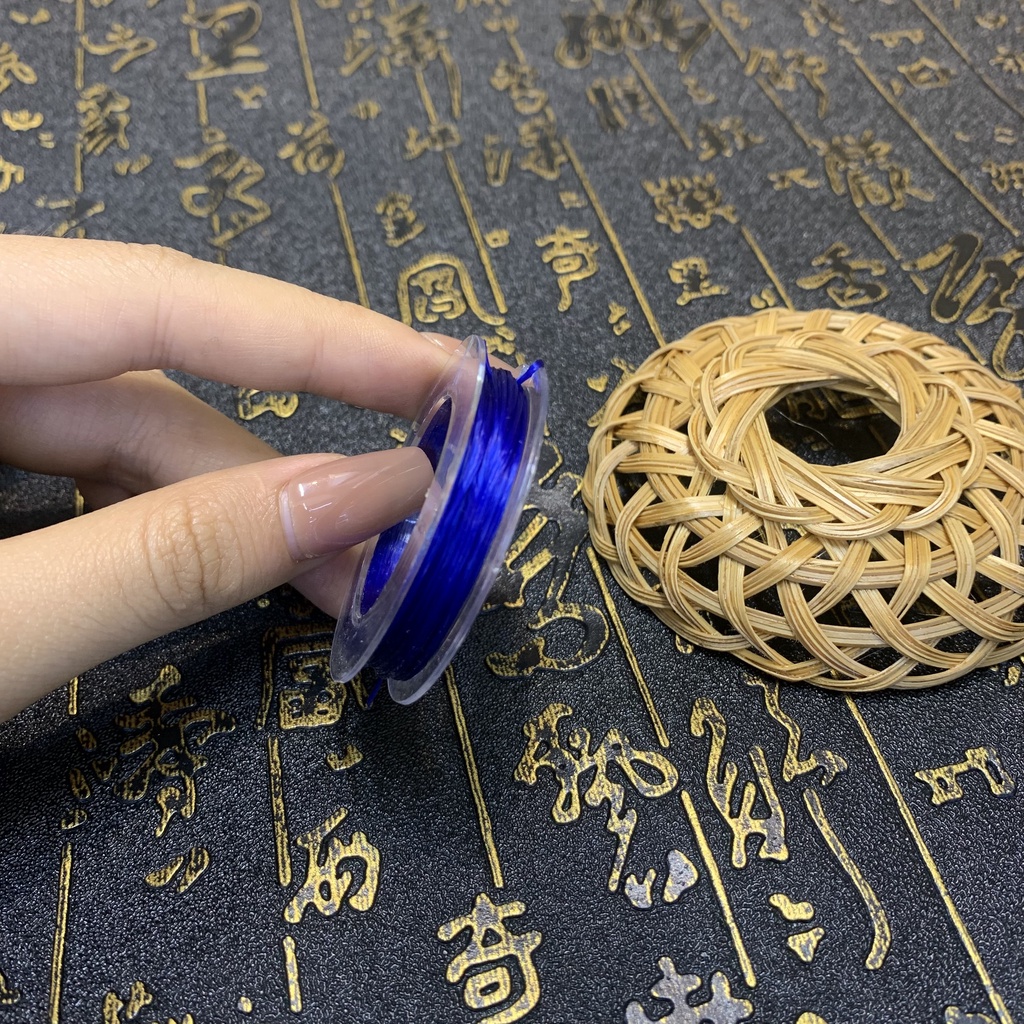 Cuộn dẹp 10m - Dây chỉ xỏ chuỗi hạt đá phong thủy nhiều màu dễ lựa chọn