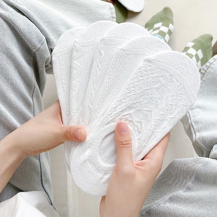 Vớ Cotton Cổ Thấp Phối Ren Thoáng Khí Phong Cách Nhật Bản Dễ Thương Thời Trang Cho Nam Và Nữ