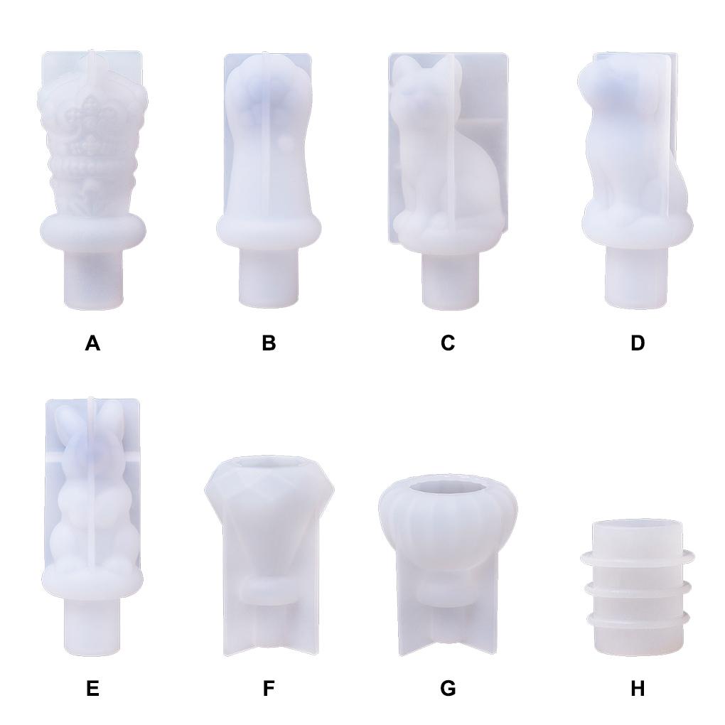 Khuôn Silicone Làm Nắp Chai Lọ DIY Hình Động Vật Không Biến Dạng