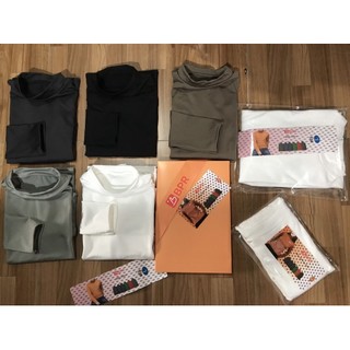 [TẶNG TẤT VỚ NAM] Áo Thun Dài Tay Thể Thao Nam Cổ Cao 3Cm, Co Giãn Không Nhăn Không Xù, Lót Nỉ Bên Trong