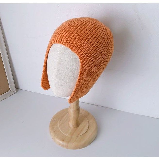 Mũ Len Giữ Ấm Tai Màu Sắc Đơn Giản Thời Trang Thu Đông Dành Cho Bé Trai Và Bé Gái