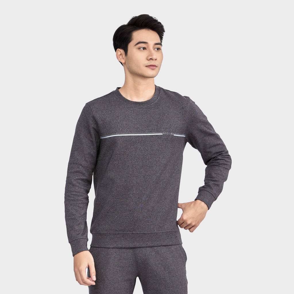 Bộ đồ thu đông nam ARISTINO áo cổ tròn, thiết kế nam tính, chất mềm mại, thoải mái- ALH011W2