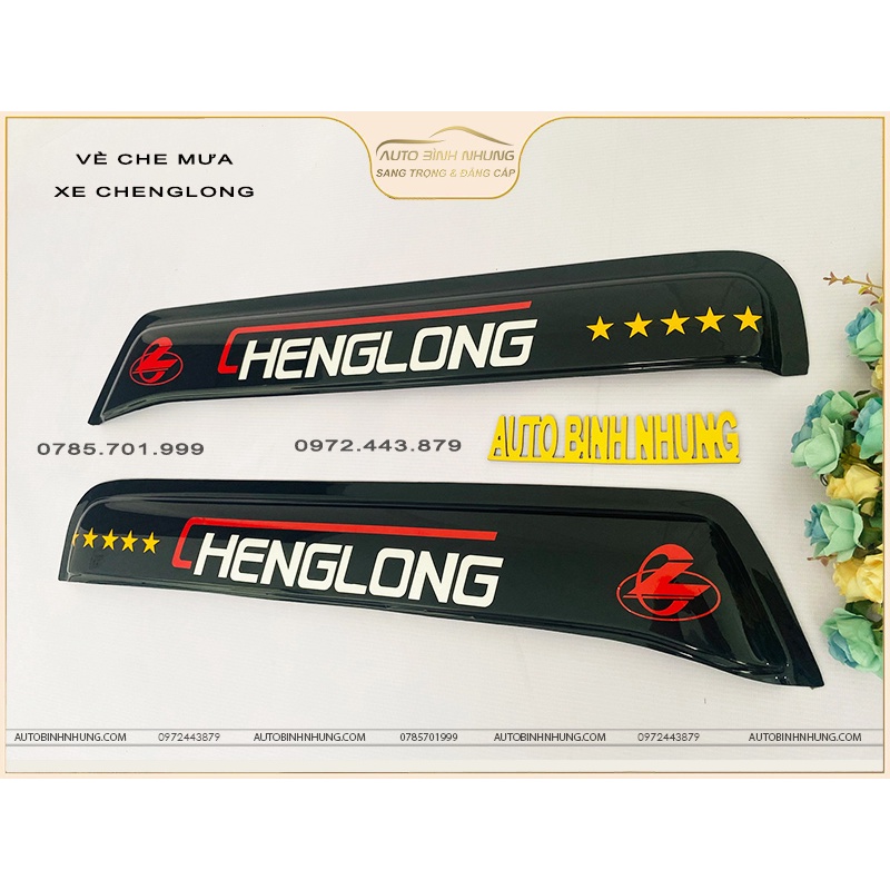 Vè mưa xe tải Chenglong 4 chân, đầu kéo, chenglong H7, chenglon h5, chenglong m3,m5, chenglong balong 7