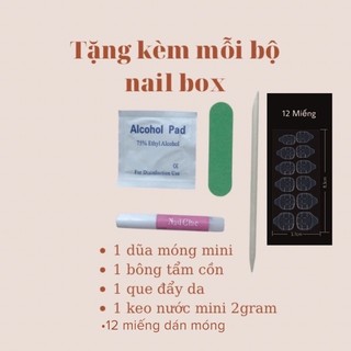 nailbox móng úp giả phối đá flash