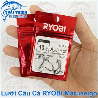 Lưỡi câu cá ryobi maruseigo thép đen siêu cứng cực bén không gỉ sét made in japan