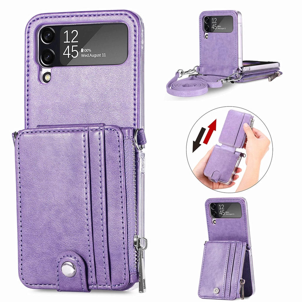 Ốp Lưng Ví Da Cho Samsung Galaxy Z Flip 3 Flip 4