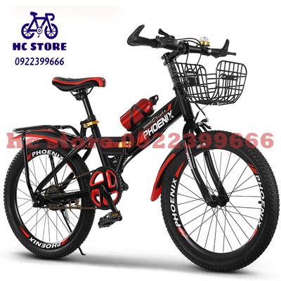 Xe đạp trẻ em Phoenix 6-7-8-9-10-11-12 tuổi xe đẩy cho bé trai cấp 2 và lớn Xe đạp gấp học sinh tiểu học