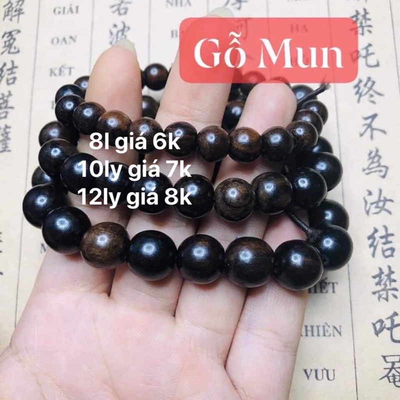 vòng tay gỗ mun