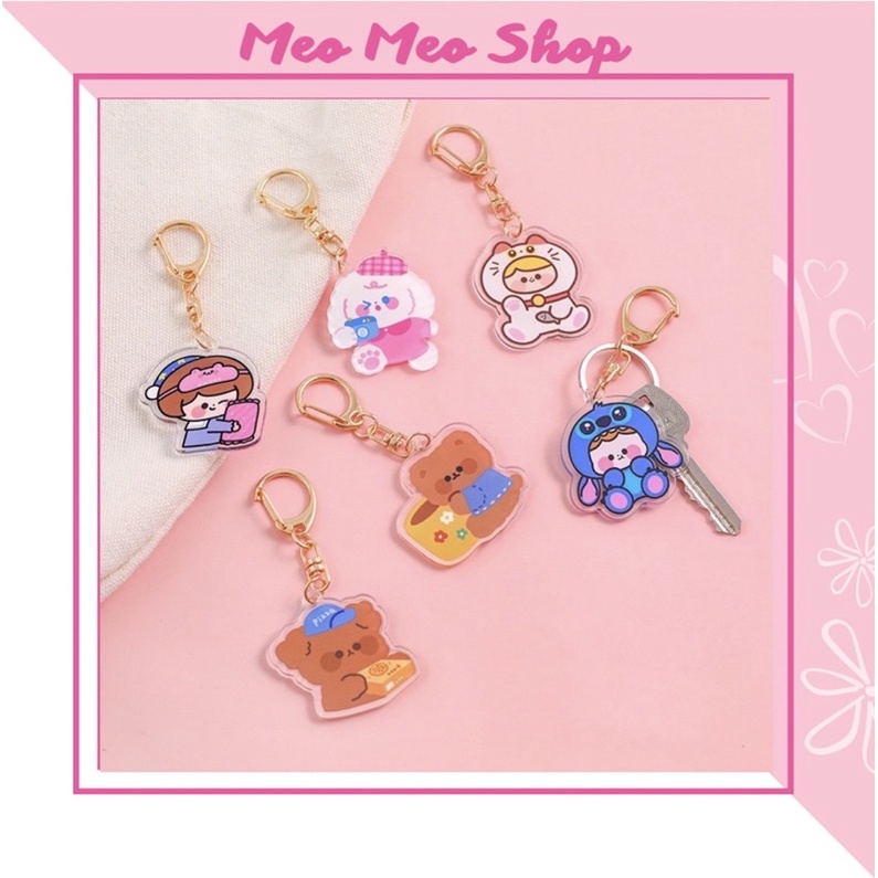 Móc cài balo cặp sách, móc đeo chìa khoá phiên bản hoạt hình dễ thương