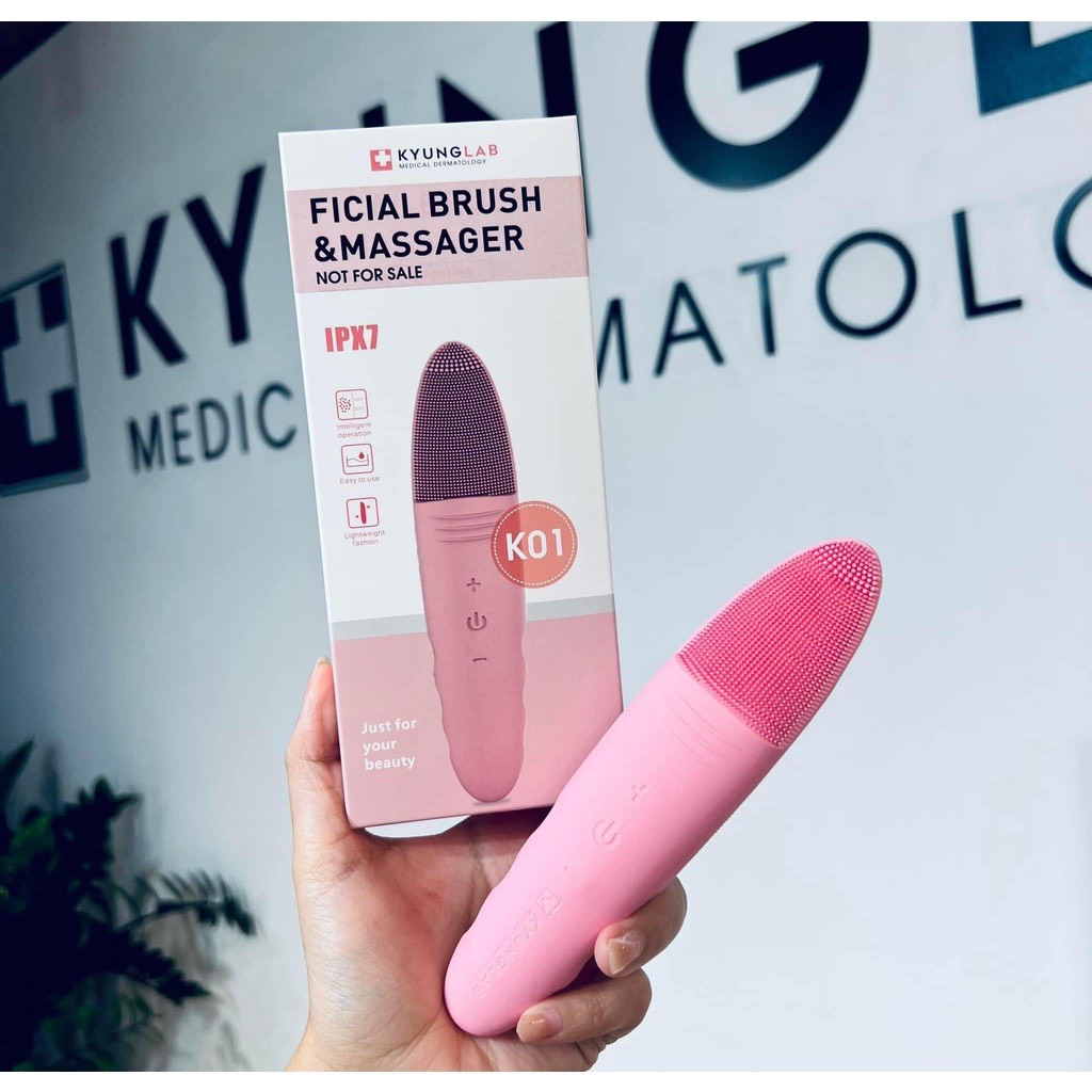 Máy rửa mặt Kyung Lab hàng chính hãng, Facial Brush 5 chế độ, máy rửa mặt massage silicon, giúp loại bỏ bụi bẩn trên da