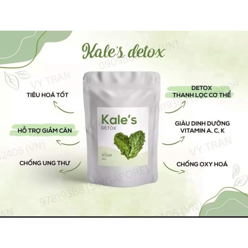 Detox Kale's thải mỡ ban đêm slim Sbody ( 1 túi Kale 150gam)
