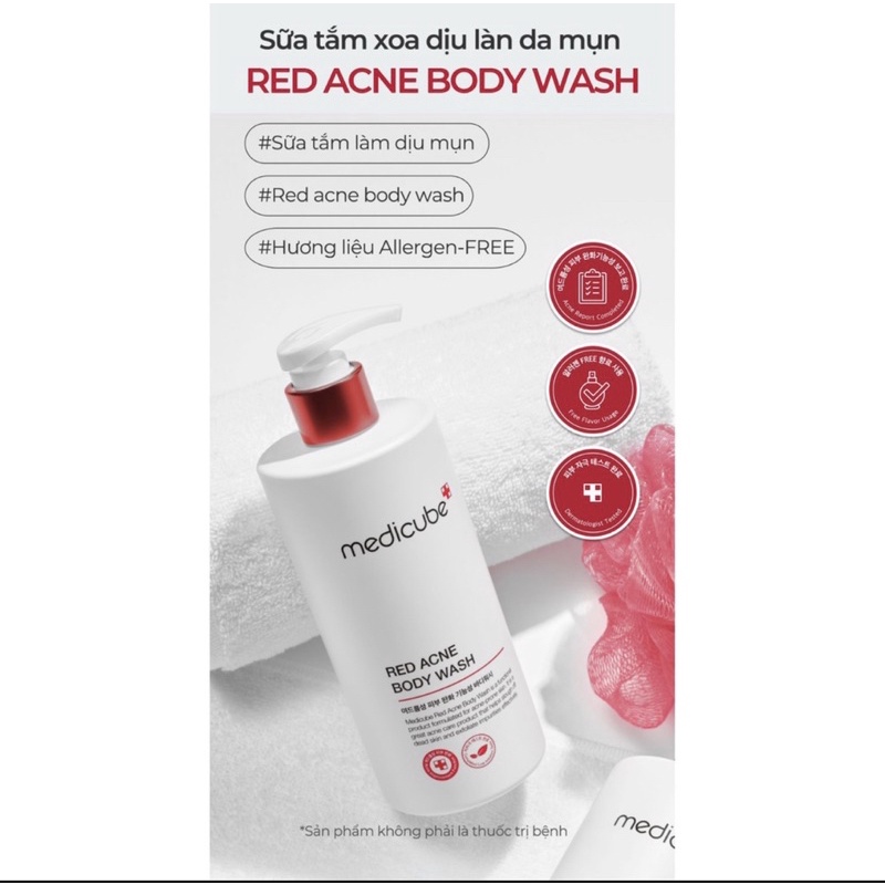 Sữa tắm cho da mụn Medicube Red Acne Body Wash 400g | BigBuy360 - bigbuy360.vn