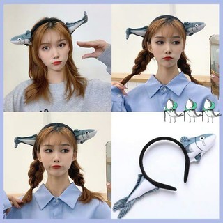 Bờm Tóc Rửa Mặt Cà Rốt Cá Mập Cute Hàn Quốc , Băng Đô Rửa Mặt Cà Rốt Con Cá
