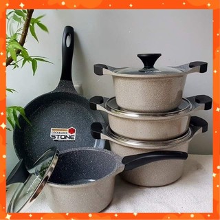 Nồi vân đá đáy từ 7 lớp chống dính lock&lock 18cm/20cm/24cm lca6181d/lca6202/lca6244d