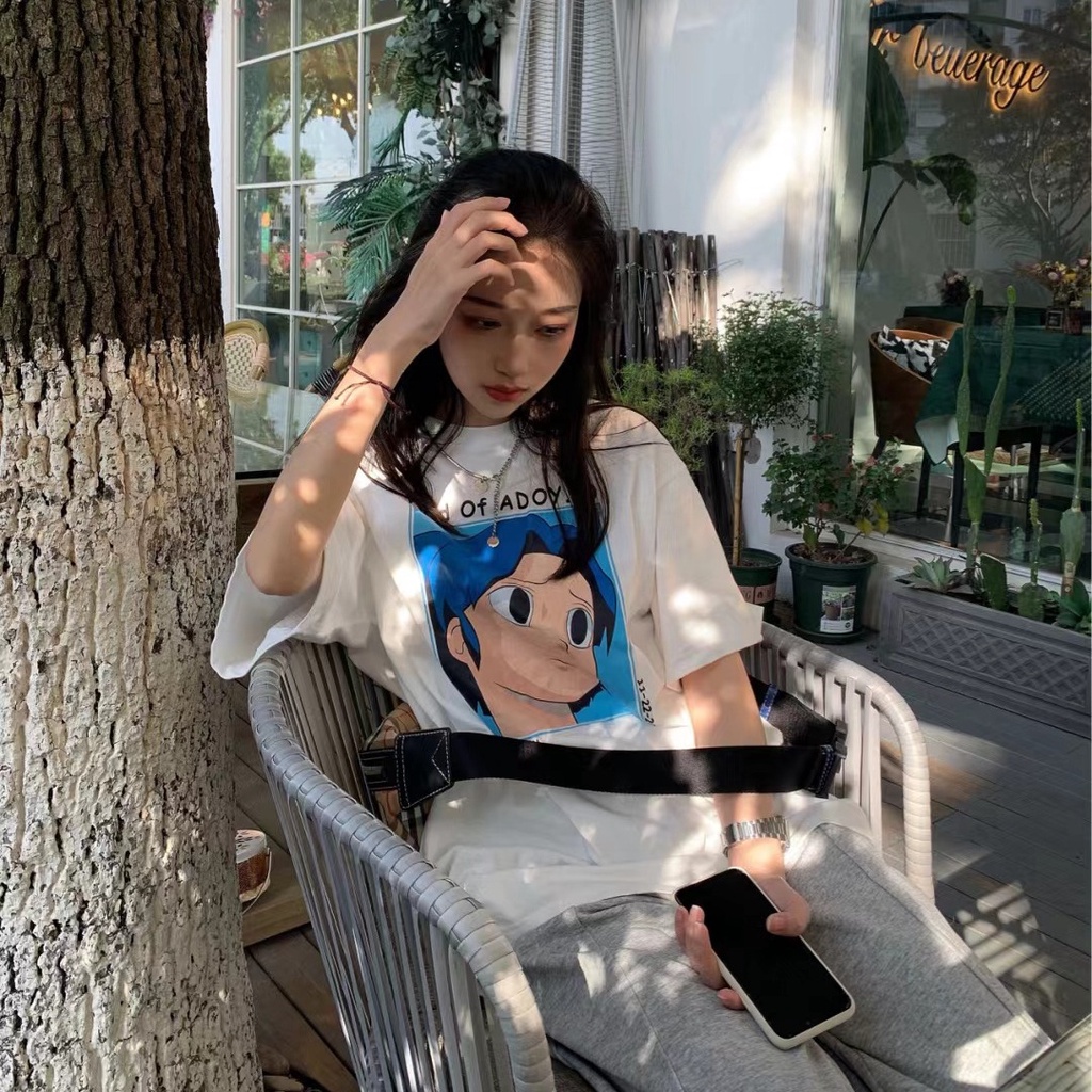 NRVP Áo Thun Unisex Mùa Hè Dáng Suông Tay Cộc Phong Cách Hàn Quốc Cho Nam Nữ