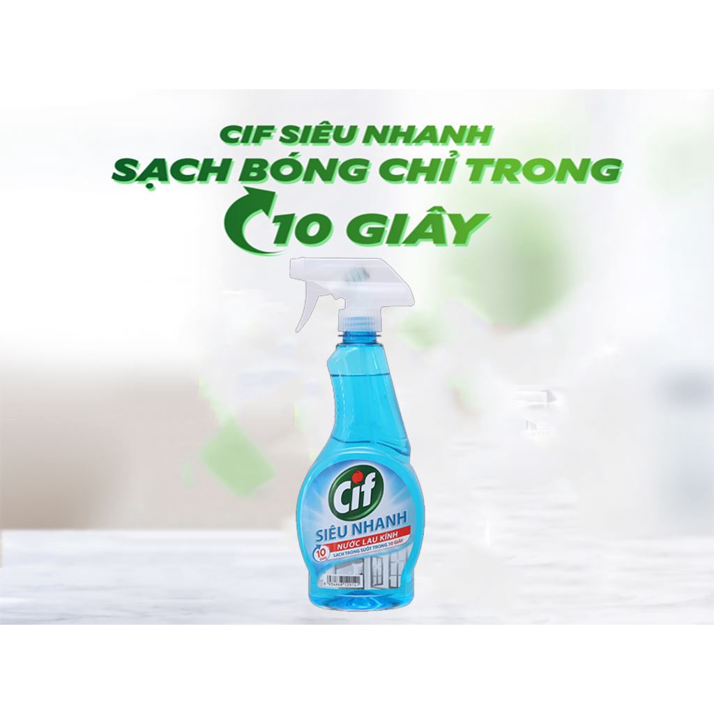 Nước lau kính Cif chai 520ml