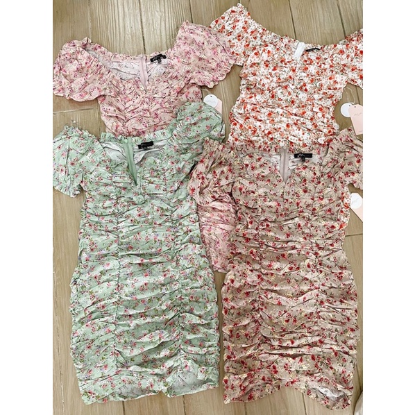 Đầm hoa nhún dư xịn