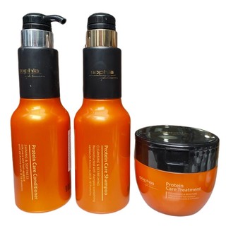 Combo gội xả và kem hấp phục hồi siêu dưỡng tóc Protein Sophia Platinum 500mlx2/450ml