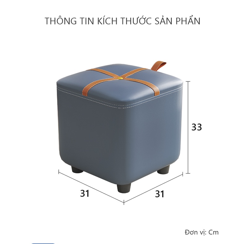 Ghế đôn sofa da simili cao cấp phong cách hiện đại thương hiệu Gapi - GC16