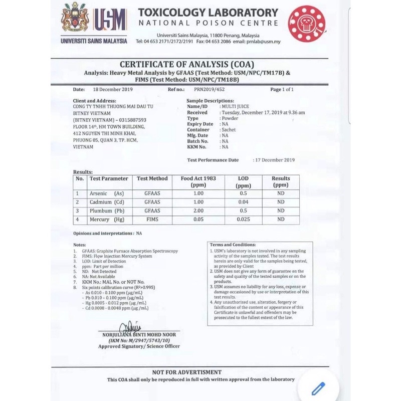Thảo dược Multi Juice Bitney