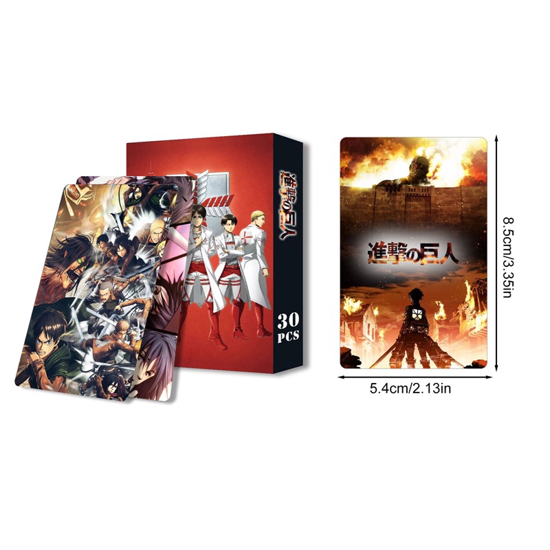 Set 30 Tấm Thẻ Ảnh Lomo Card Phim Attack on Titan