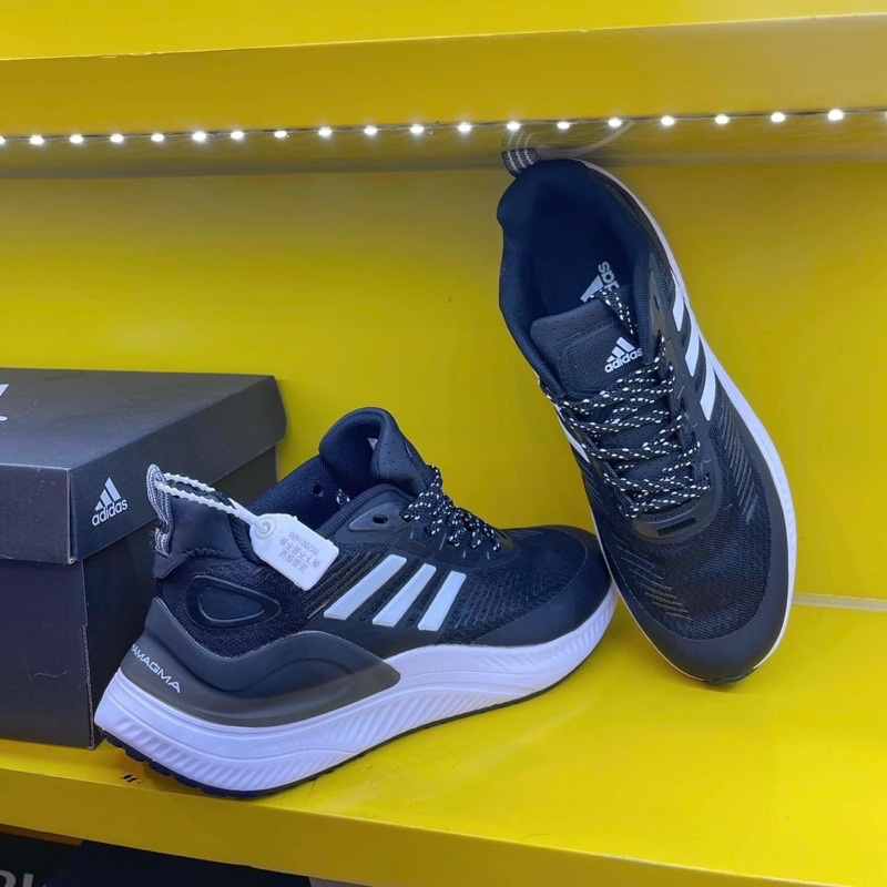 Giày thể thao sneaker alphamagma đen sọc trắng 2022