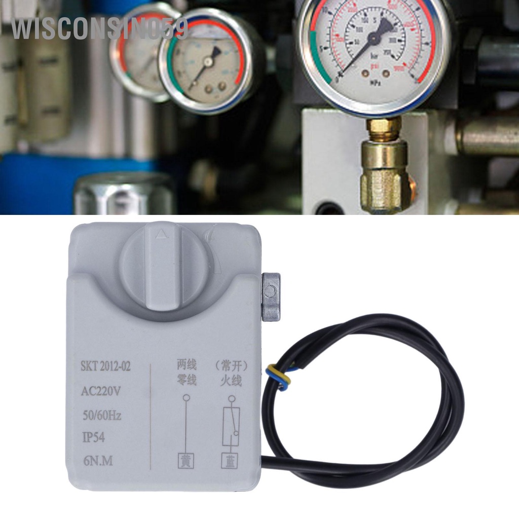 [Hàng Sẵn] Van bi có động cơ Điện 2 chiều thường mở bằng tay tự DN15 AC220V 【Wisconsin059】