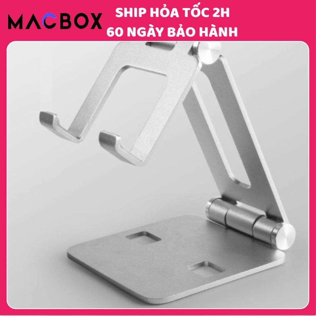 Kệ/Giá đỡ điện thoại máy tính bảng iPad NHÔM NGUYÊN KHỐI có thể gấp gọn để bàn cao cấp