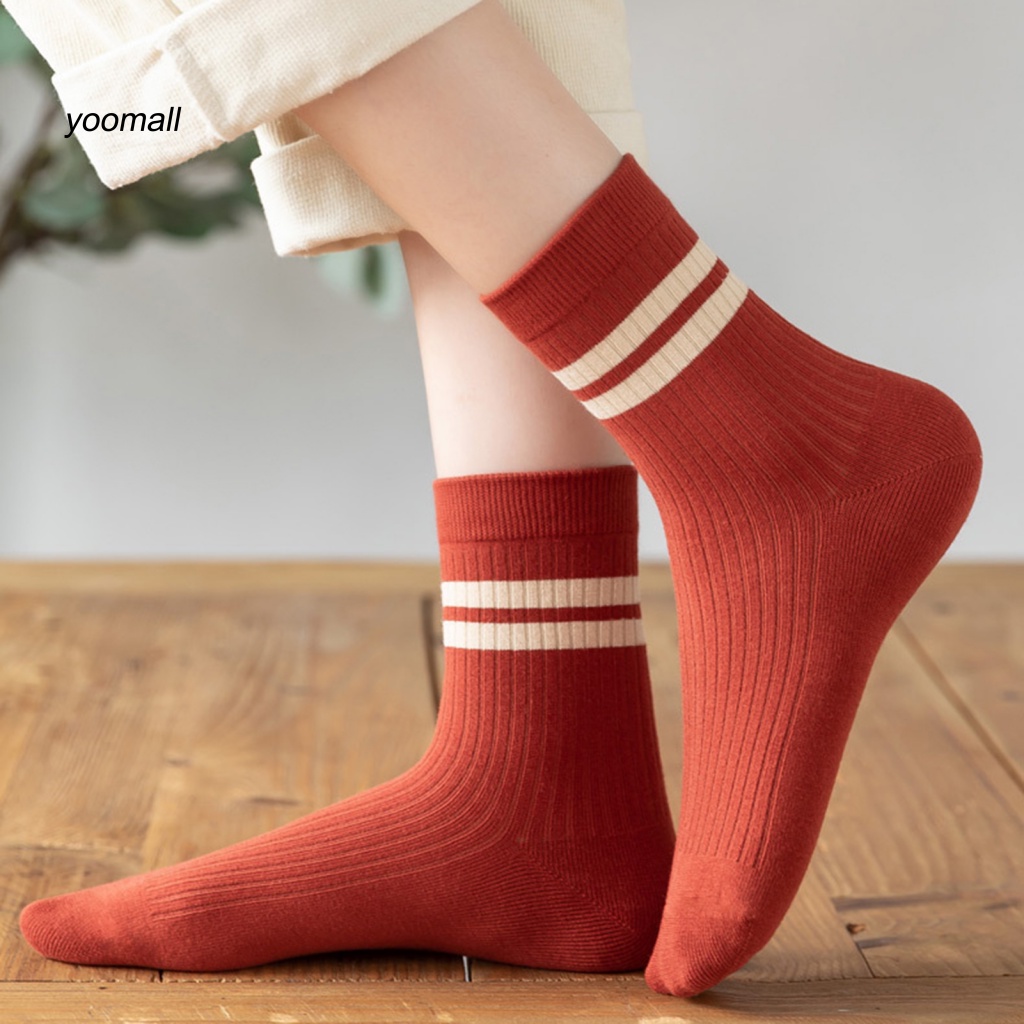 1 Đôi Vớ Mềm Mại Thấm Hút Mồ Hôi Mùa Đông Cho Nữ