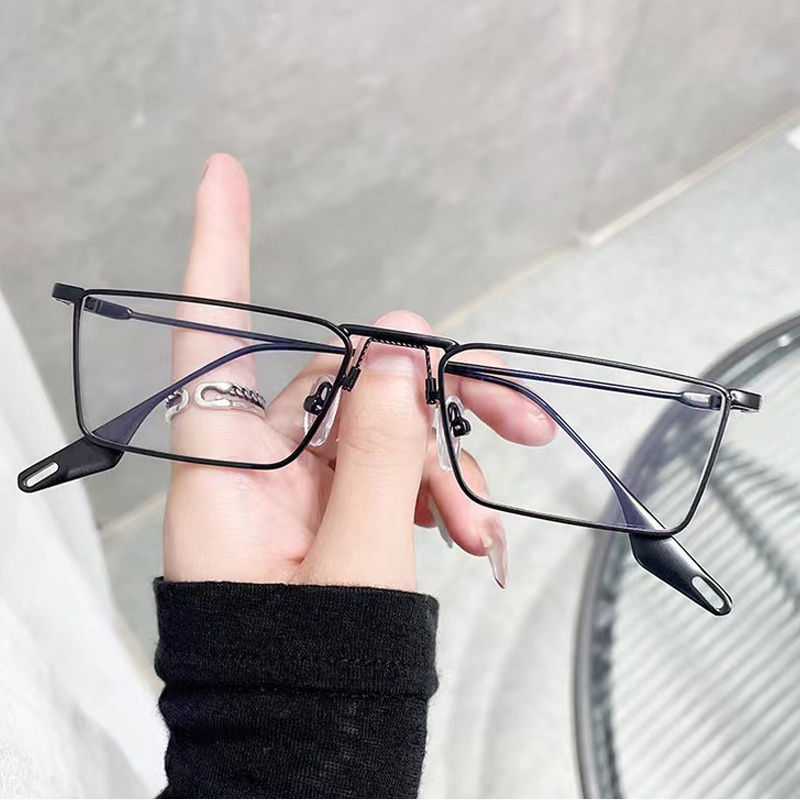 Kính Mát Gọng Vuông Kim Loại Thời Trang Cho Nam Nữ