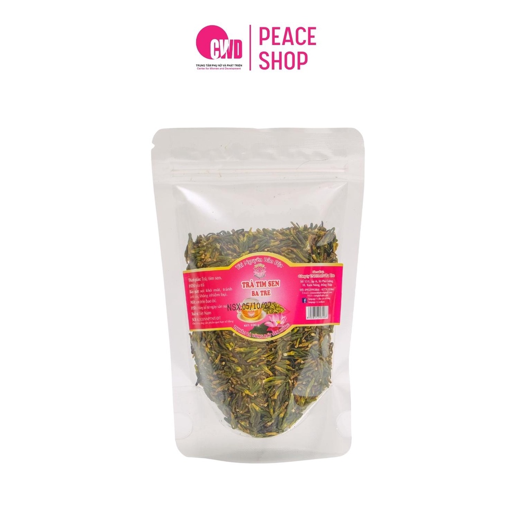 Trà tim sen Ba Tre tâm sen thanh lọc cơ thể, giảm cân, giảm stress, chống lão hóa phân phối bởi Peace Shop
