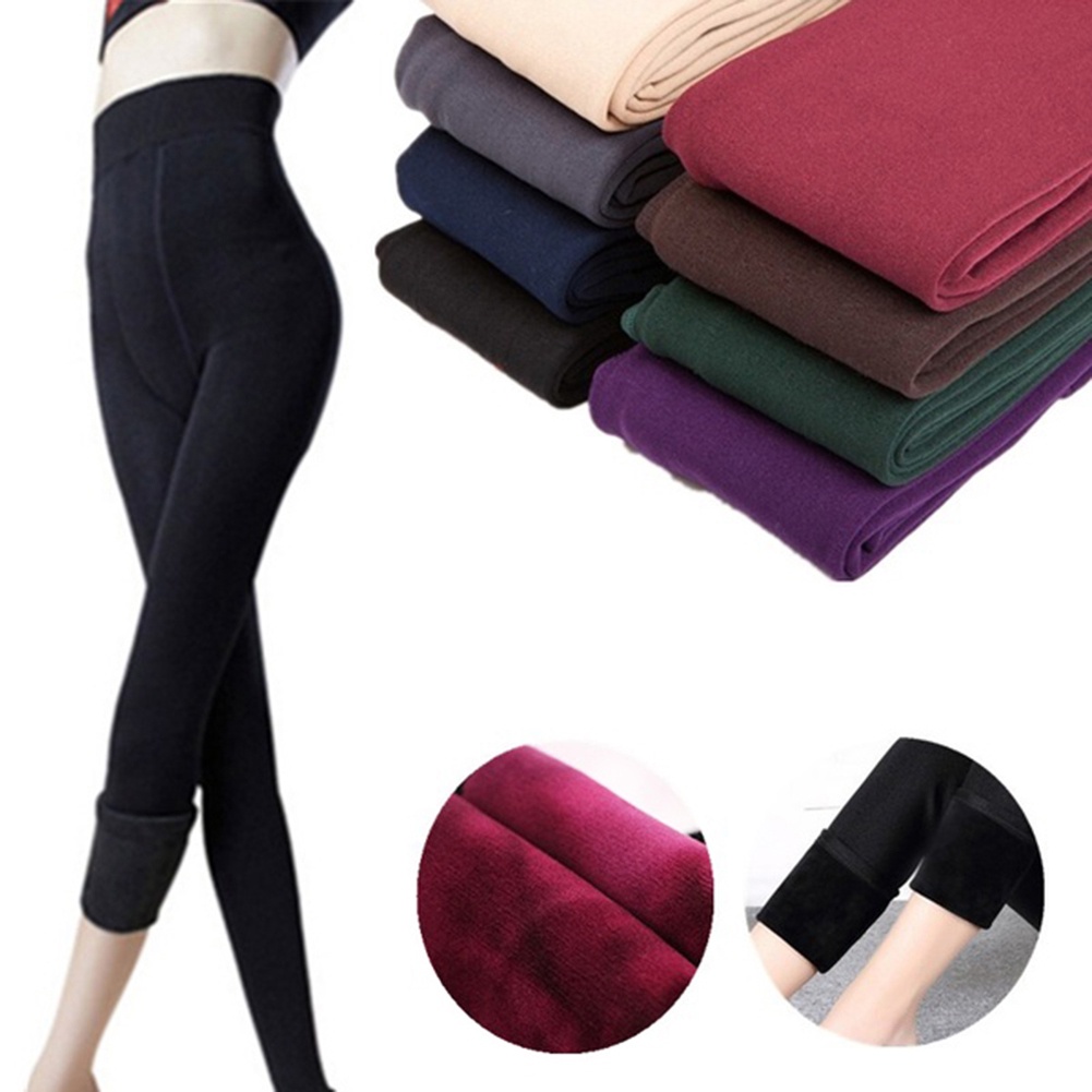 Quần Legging Dày Giữ Ấm Màu Sắc Thời Trang Cho Nữ