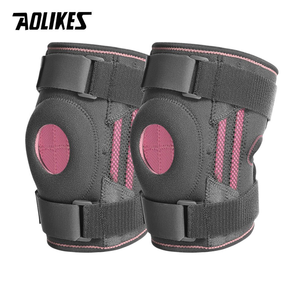 Bộ 2 đai bảo vệ đầu gối hỗ trợ xương khớp AOLIKES A-7911 Compression support breathable sports knee pad