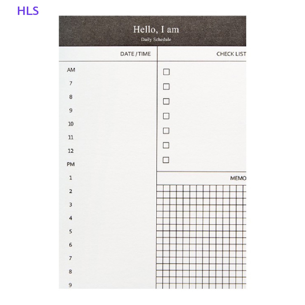 [HLS] Sổ Ghi Chú Lên Kế Hoạch Hàng Ngày Agenda Agenda Có Thể Xé Ra Để Làm List Goals Habit Schedules Dùng Trong Trường Học Văn Phòng