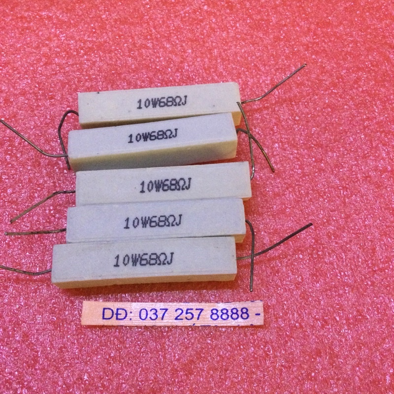 Trở sứ công suất 10W-68 ohm(10 chiếc)