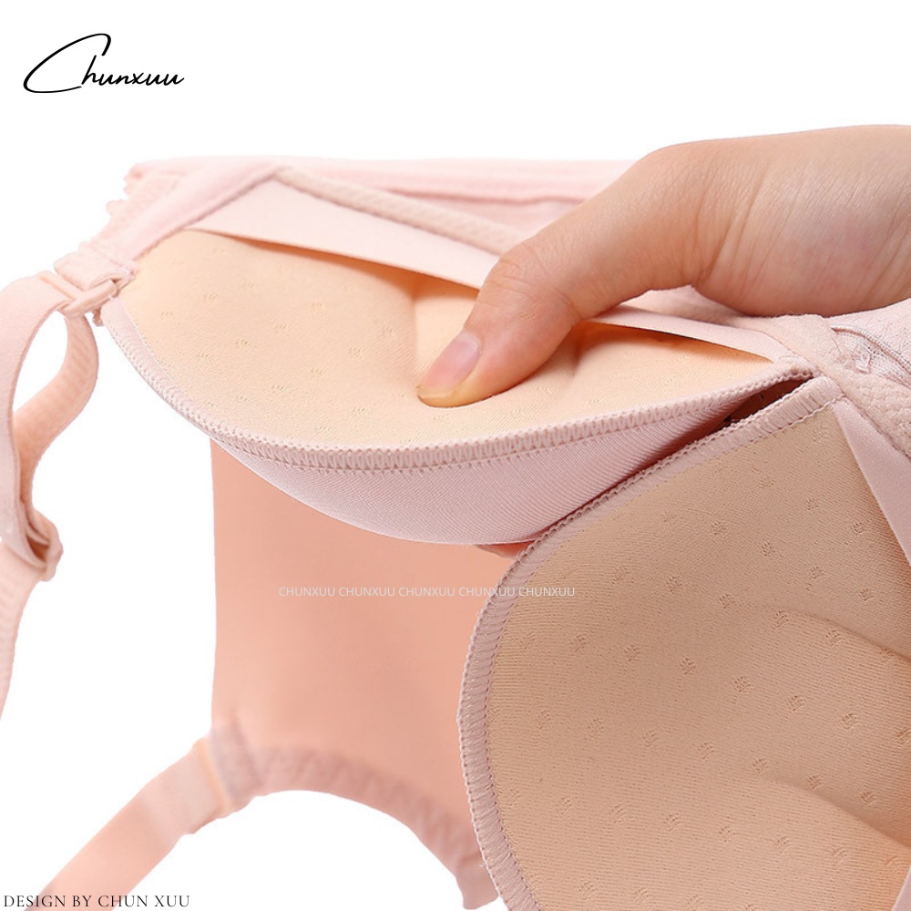 Áo lót nữ đệm dày không gọng họa tiết hoa vải ren gấm phối su mềm mịn áo bản to nâng ngực- AV57