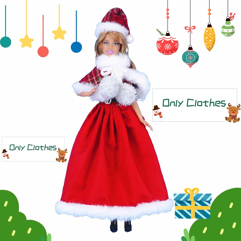 Quần Áo Cho Búp Bê BJD 30Cm DIY Phong Cách Giáng Sinh