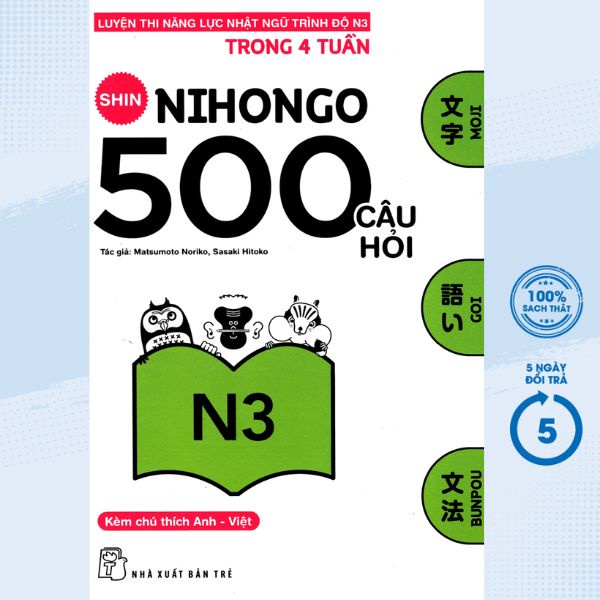 Sách - Shin Nihongo - 500 Câu Hỏi Luyện Thi Năng Lực Nhật Ngữ Trình Độ N3 - TRE