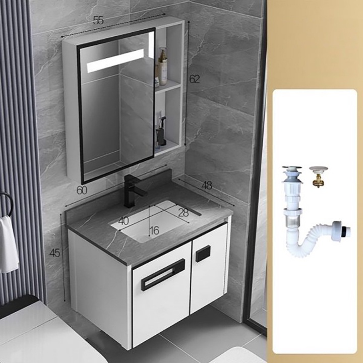 Tủ Lavabo Nhôm Siêu Bền Life Home N-1001 Công Nghệ Men Nano Cao Cấp Chống Bám Bẩn
