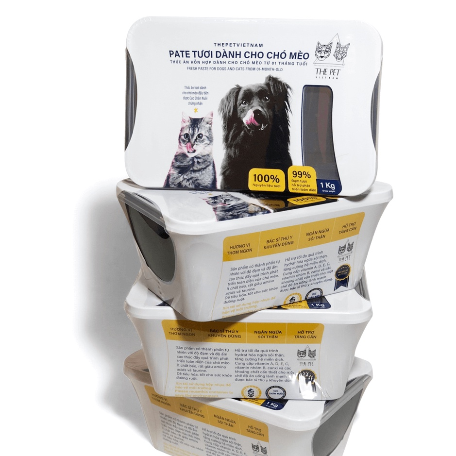 Pate Tươi The Pet Cho Chó Mèo 1KG - Hàng Mới Mỗi Ngày