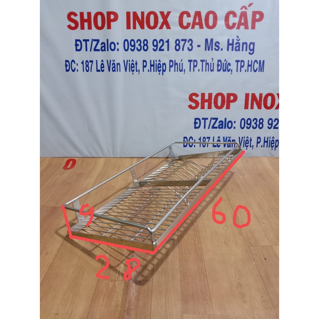 Kệ Úp Chén Dĩa Treo Tường 1 Tầng La INOX Cao Cấp SUS 304 - MÃ: RLA36LDI3