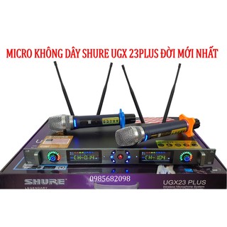 Micro không dây shure ugx23 plus-mic không dây loại 1tự ngắt cho chất giọng ngọt êm
