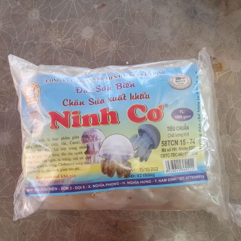 Chân sứa biển gói 700-900g không tính nước (loại mặn), dùng làm nộm, gỏi, xào, ăn lẩu, bún sứa.
