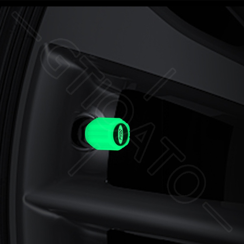 GTIOATO Nắp Van Lốp Ô Tô Phát Quang NắP Van LốP Ô Tô NắP ChụP Van Ô Tô Nắp Van Lốp Xe Chống Bụi NắP Van Ô Tô Phụ KiệN Xe HơI Cho Ford Ranger Focus Everest Transit Fiesta Ecosport Mustang Raptor Explorer Bronco Mondeo Tourneo Expedition