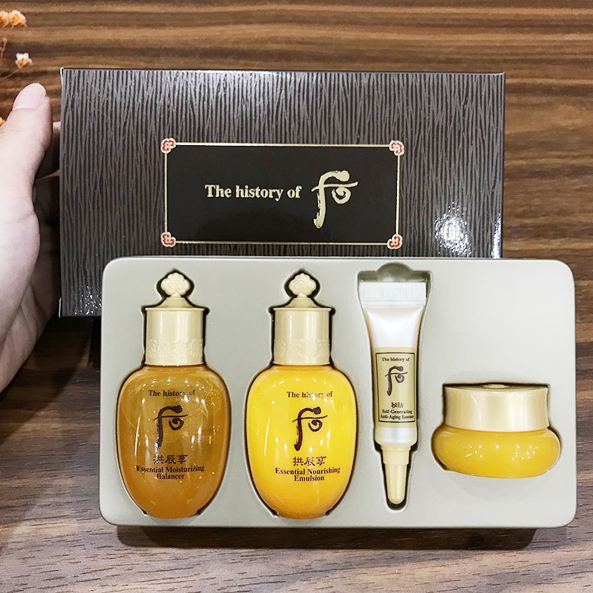 Bộ Sản Phẩm Dưỡng Da Chống Lão Hóa Gongjinhyang Special Gift Set - Bộ dưỡng tái sinh da Whoo vàng