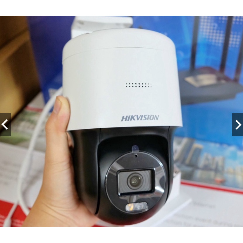 Camera IP 4MP Hikvision DS-2DE2C400IW-DE/W thay mẫu DS-2DE2C400SCG-E Đàm Thoại 2 Chiều, Có Màu 24/24