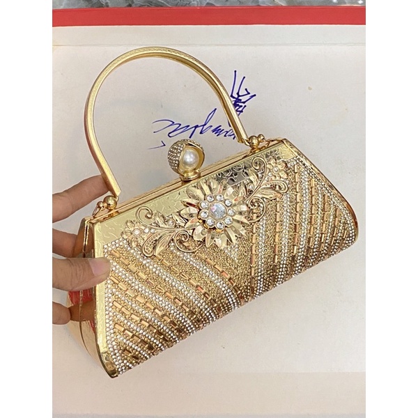 Bóp Đầm Đeo Vai Kết Hạt Thủ Công Hàng Cao Cấp Có Quai{ Nhận giao hoả tốc trong ngày khu vực tphcm}