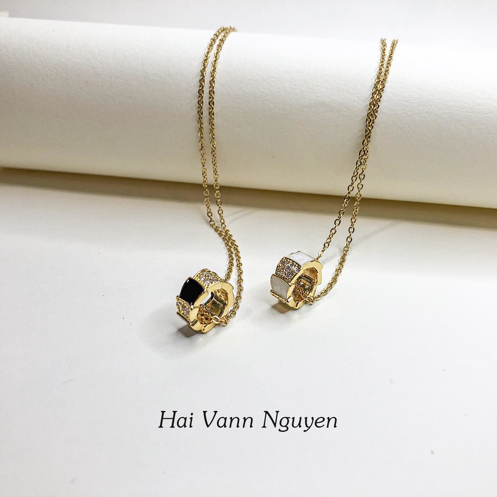Vòng Cổ, Dây Chuyền Nữ Titan Bvlgari Kiểu Dáng Đơn Giản, Thanh Lịch, Dễ Phối Đồ DC05