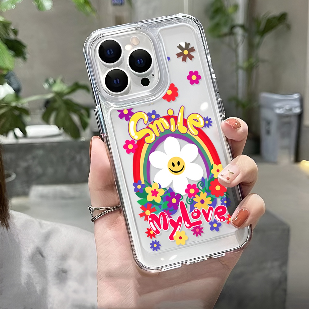 Ốp Điện Thoại Trong Suốt Hình Hoa Hướng Dương Cho iphone 14 Pro Max 14 Plus 13 11 12 7Plus X XR XS Max 8 7