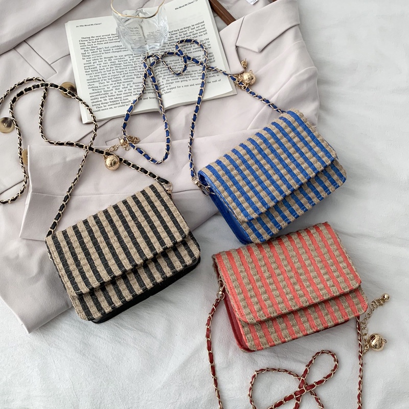 Túi Đeo JASMIN NOIR Chéo Vai Họa Tiết Sọc Thời Trang Sành Điệu Cho Nữ